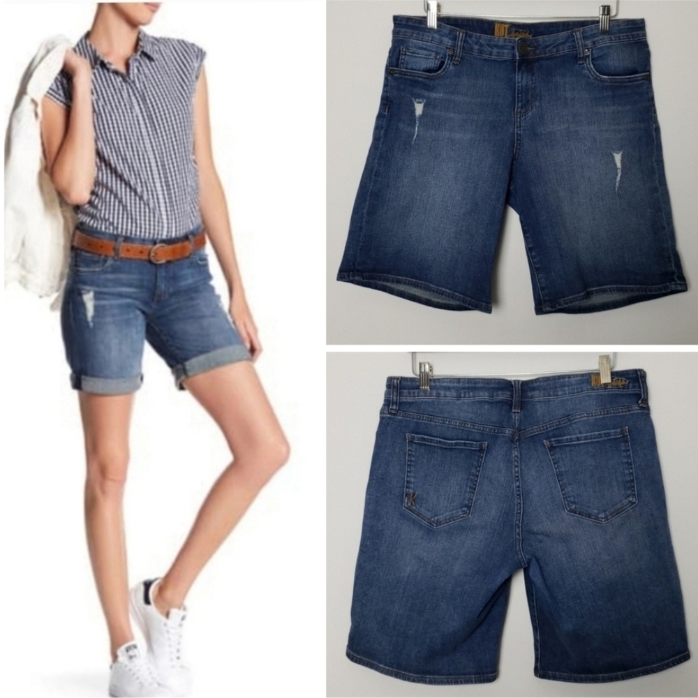 Kut from the Kloth Blue Jean Shorts Size 16 - Picture 10 of 12